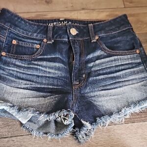 American Eagle Outfitters Women's Blue Denim Blue Shorts. Size 4.
